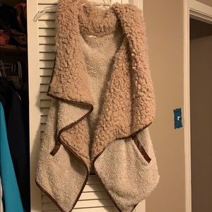 Faux fur/leather vest